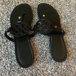 Size 10 Black Tory Burch Miller Sandals